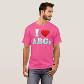Ik hou van abgs hart grappig paar abg Valentijnsda T-shirt (Voorkant volledig)
