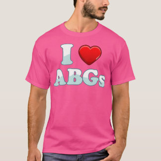 Ik hou van abgs hart grappig paar abg Valentijnsda T-shirt