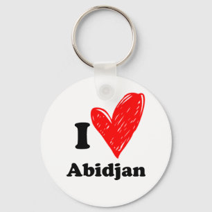 Ik hou van Abidjan Sleutelhanger