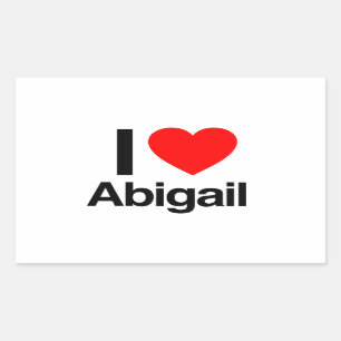 ik hou van abigail rechthoekige sticker