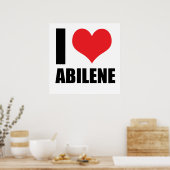 Ik hou van Abilene Poster (Keuken)