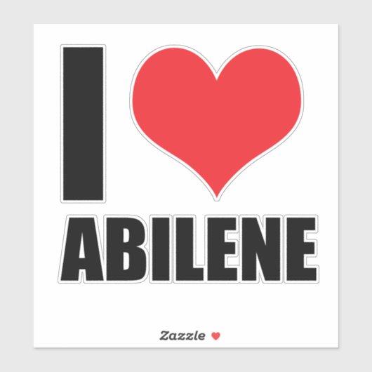 Ik hou van Abilene Sticker (Vel)
