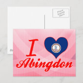 Ik hou van Abingdon, Virginia Briefkaart (Voorkant / Achterkant)