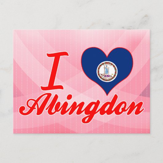 Ik hou van Abingdon, Virginia Briefkaart (Voorkant)