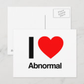 ik hou van abnormaal briefkaart (Voorkant / Achterkant)