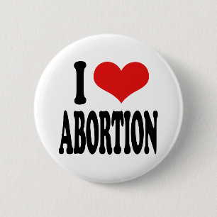 Ik hou van abortus ronde button 5,7 cm