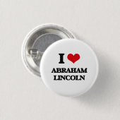 Ik hou van Abraham Lincoln Ronde Button 3,2 Cm (Voorkant /achterkant)