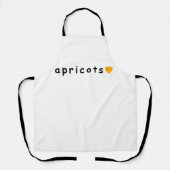 Ik hou van abrikozen schort (Voorkant)