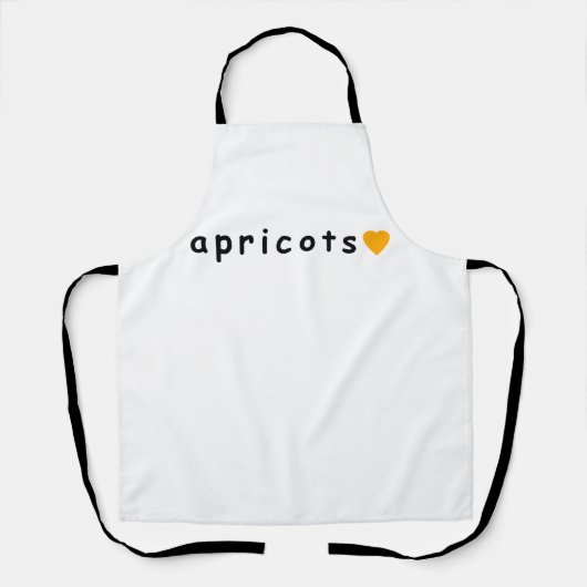 Ik hou van abrikozen schort (Voorkant)