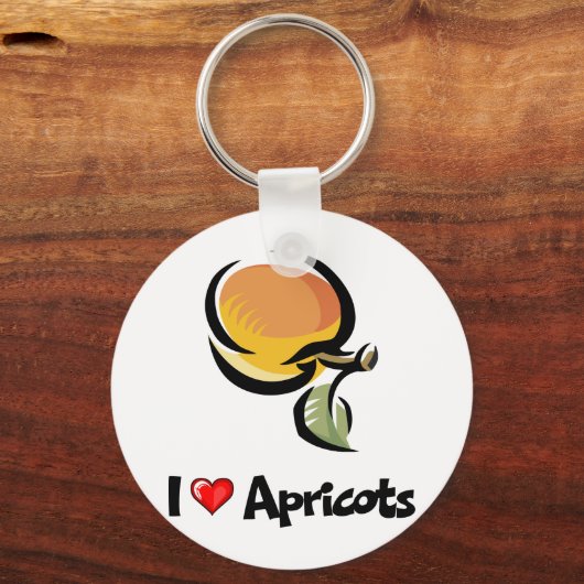 Ik hou van abrikozen sleutelhanger (Voorkant)