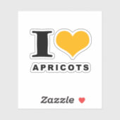 Ik hou van abrikozen sticker (Vel)