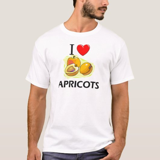 Ik hou van abrikozen t-shirt (Voorkant)
