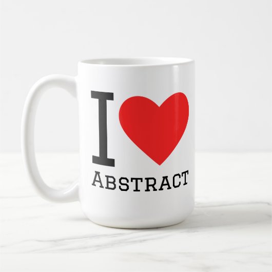 Ik hou van abstract koffiemok (Links)