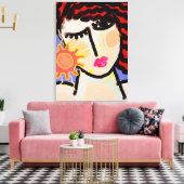 Ik hou van Abstracte digitale zonschilderijen Canvas Afdruk (Insitu (Woonkamer))