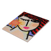 Ik hou van Abstracte digitale zonschilderijen Tegeltje (Zijkant)