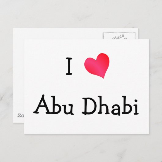 Ik hou van Abu Dhabi Briefkaart (Voorkant / Achterkant)
