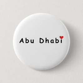 Ik hou van Abu Dhabi Ronde Button 5,7 Cm