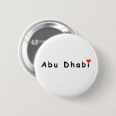 Ik hou van Abu Dhabi Ronde Button 5,7 Cm (Voorkant /achterkant)