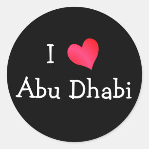 Ik hou van Abu Dhabi Ronde Sticker