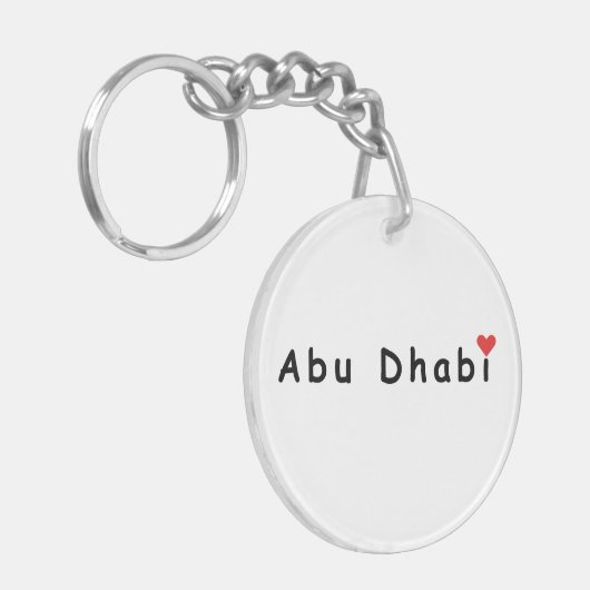 Ik hou van Abu Dhabi Sleutelhanger (Voorkant Links)