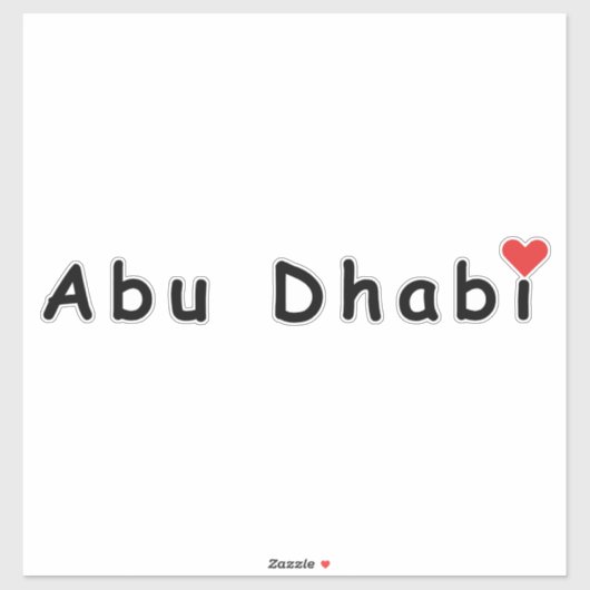Ik hou van Abu Dhabi Sticker (Vel)
