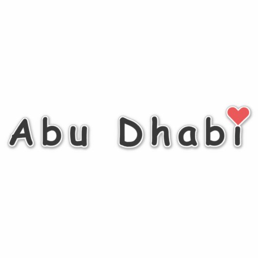 Ik hou van Abu Dhabi Sticker (Voorkant)