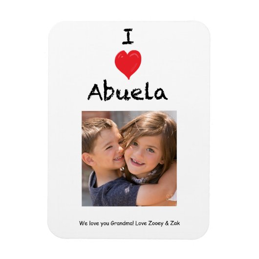 Ik hou van Abuela Photo Magnet Keepomwille Magneet (Verticaal)