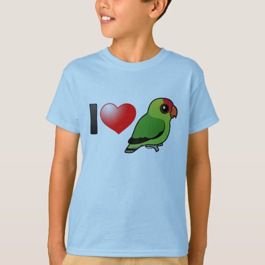 Ik hou van Abyssiniaanse vevogels T-shirt (Voorkant)