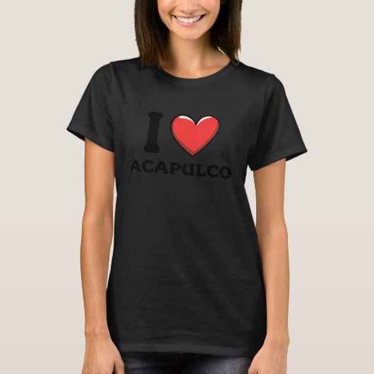 Ik hou van Acapulco Mexico 9 T-shirt (Voorkant)