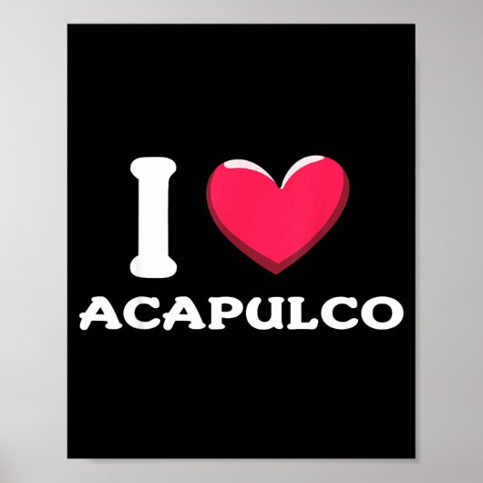 Ik hou van Acapulco Mexico Poster (Voorkant)