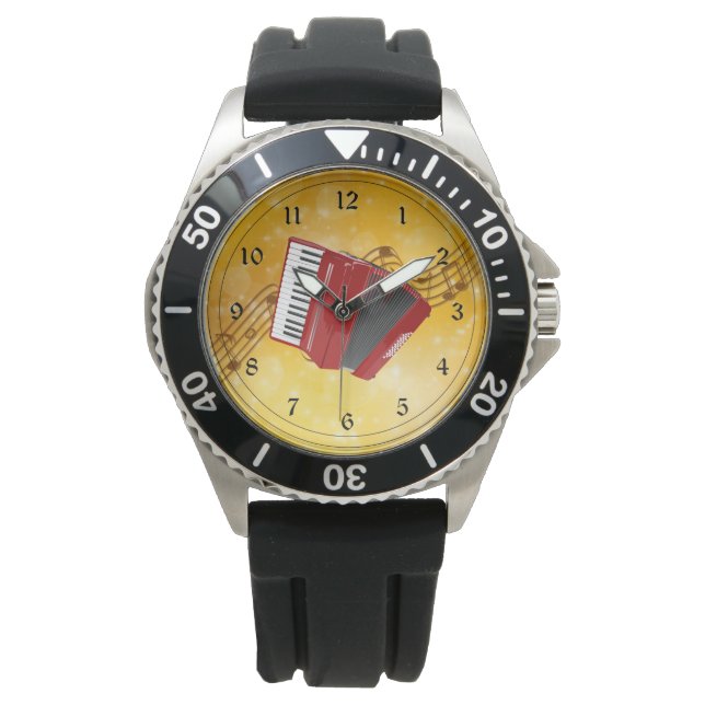 Ik hou van accordeonmuziek horloge (Voorkant)