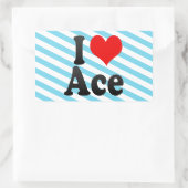 Ik hou van Ace Rechthoekige Sticker (Tas)