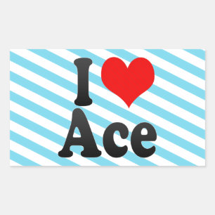 Ik hou van Ace Rechthoekige Sticker