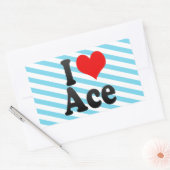 Ik hou van Ace Rechthoekige Sticker (Envelop)