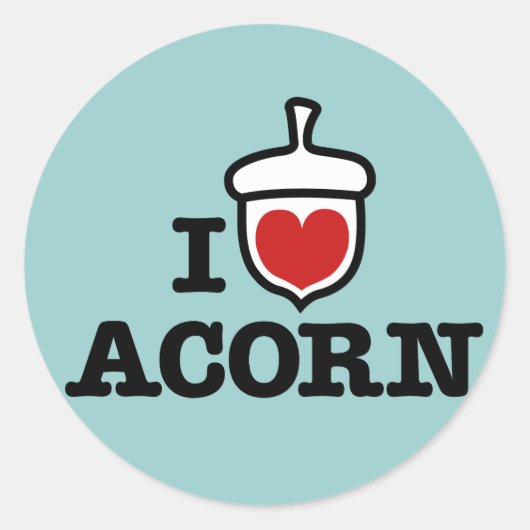 Ik hou van Acorn Sticker (Voorkant)