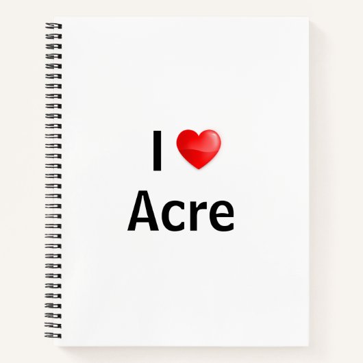 Ik hou van Acre Notitieboek (Voorkant)