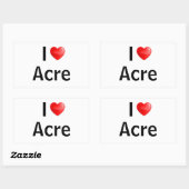 Ik hou van Acre Rechthoekige Sticker (Vel)