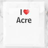 Ik hou van Acre Rechthoekige Sticker (Tas)