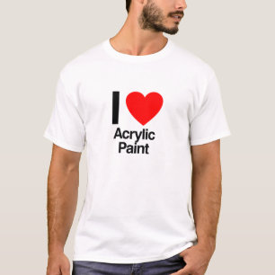 ik hou van acrylverf t-shirt