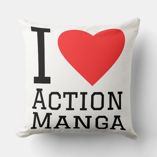 Ik hou van actie manga  kussen (Voorkant)