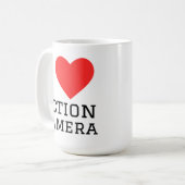 Ik hou van actiecamera koffiemok (Voorkant links)
