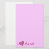 Ik hou van Adam Briefpapier (Voorkant / Achterkant)