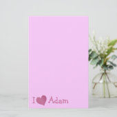 Ik hou van Adam Briefpapier (Staand voorkant)