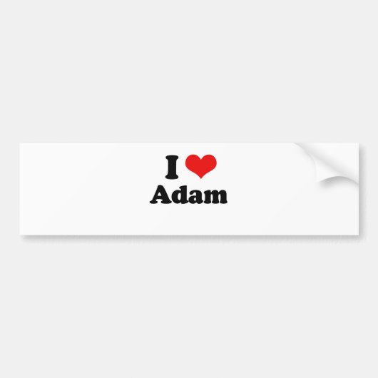 Ik hou van Adam Bumpersticker (Voorkant)