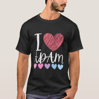 Ik hou van Adam gepersonaliseerde naam cool verjaa T-shirt