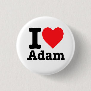 "Ik hou van Adam" Ronde Button 3,2 Cm