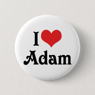 Ik hou van Adam Ronde Button 5,7 Cm