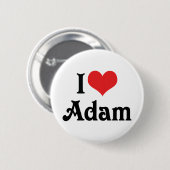 Ik hou van Adam Ronde Button 5,7 Cm (Voorkant /achterkant)