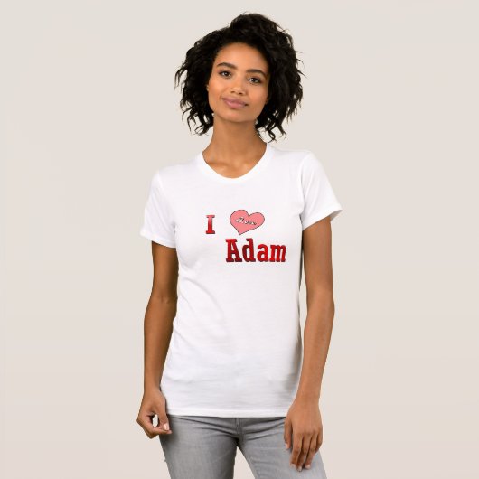 Ik hou van Adam T-shirt (Voorkant volledig)