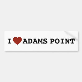 Ik hou van Adams Point Bumper Sticker